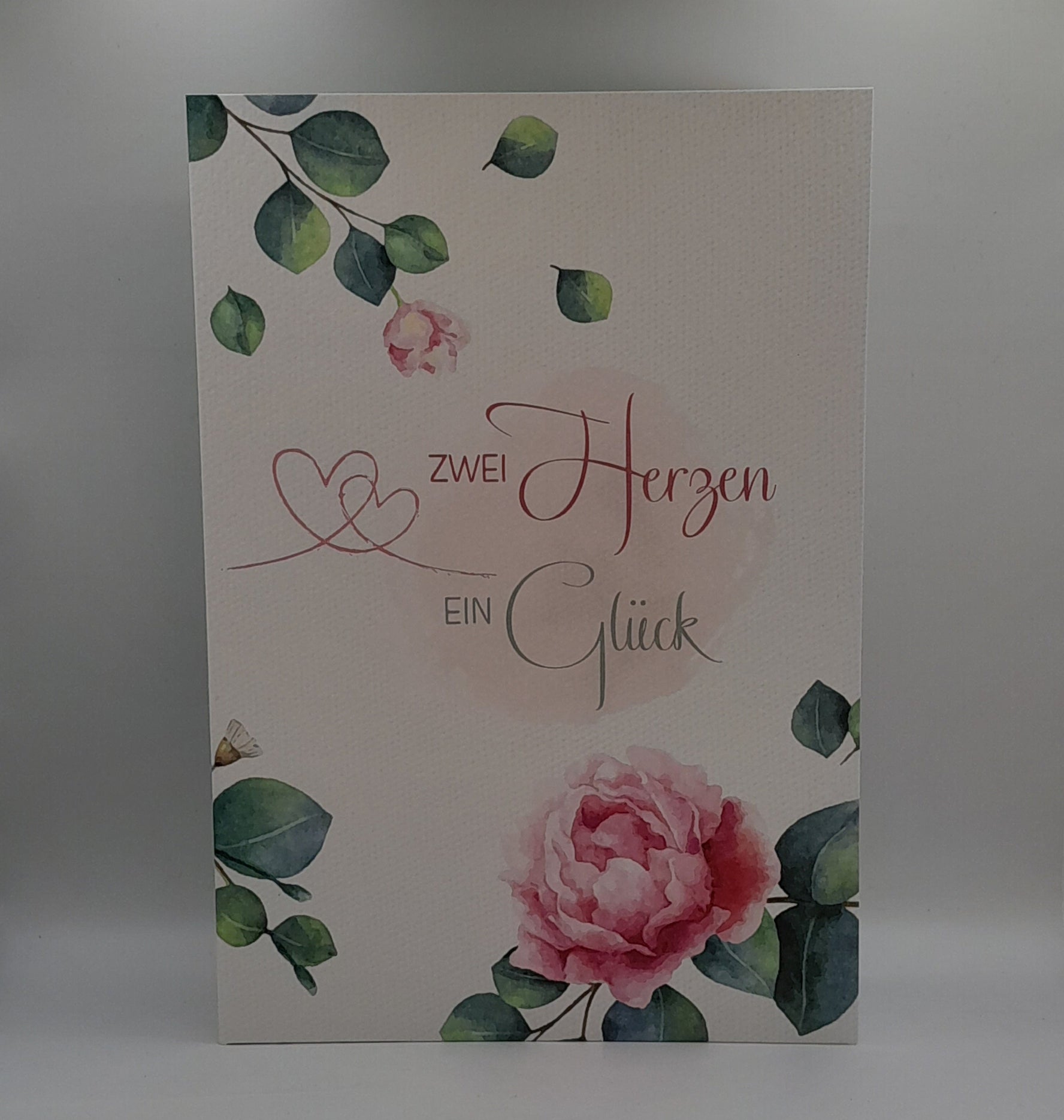 Billet zur Hochzeit "Zwei Herzen, ein Glück"