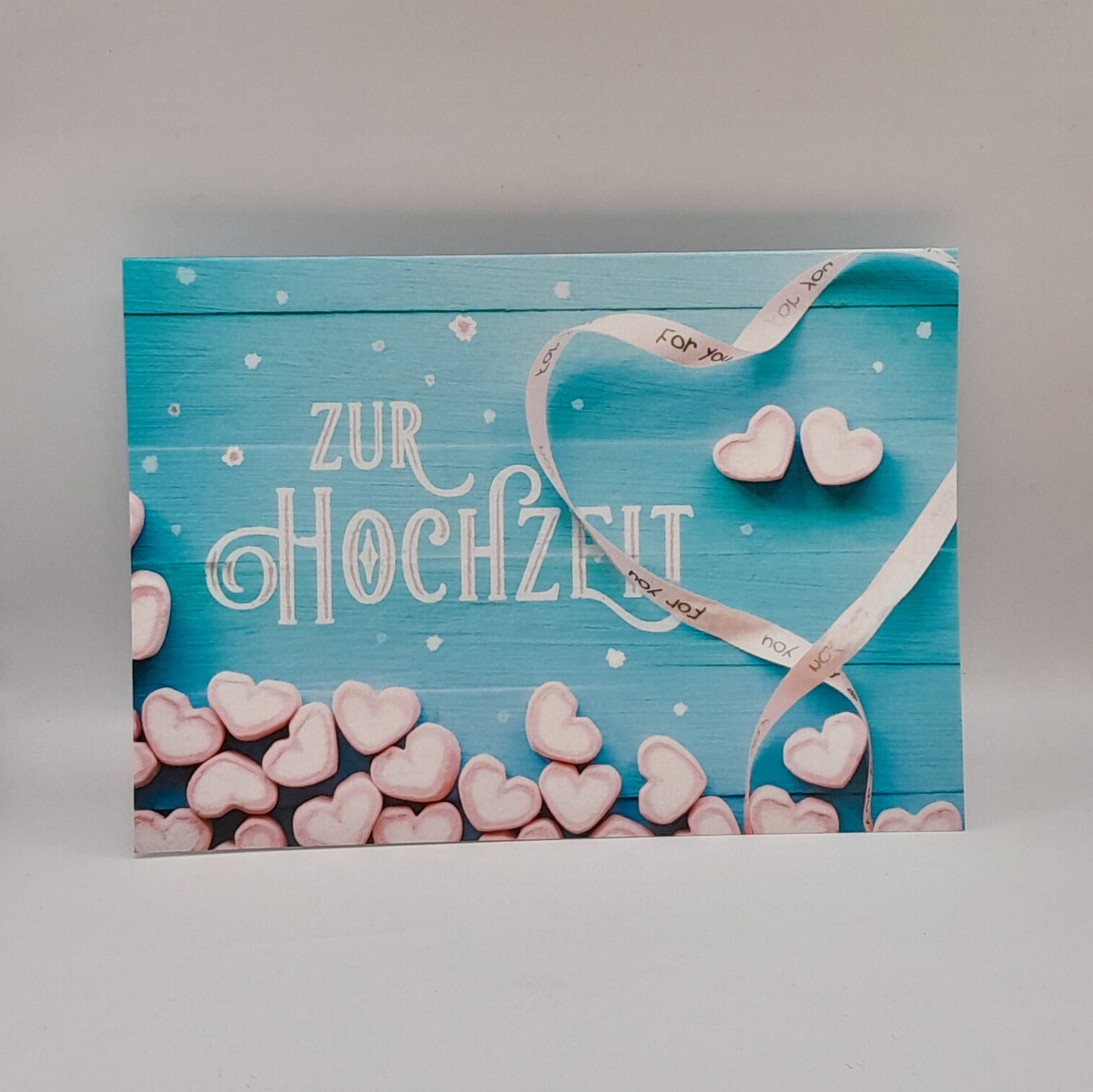 Billet zur Hochzeit "Rosa Herzen"