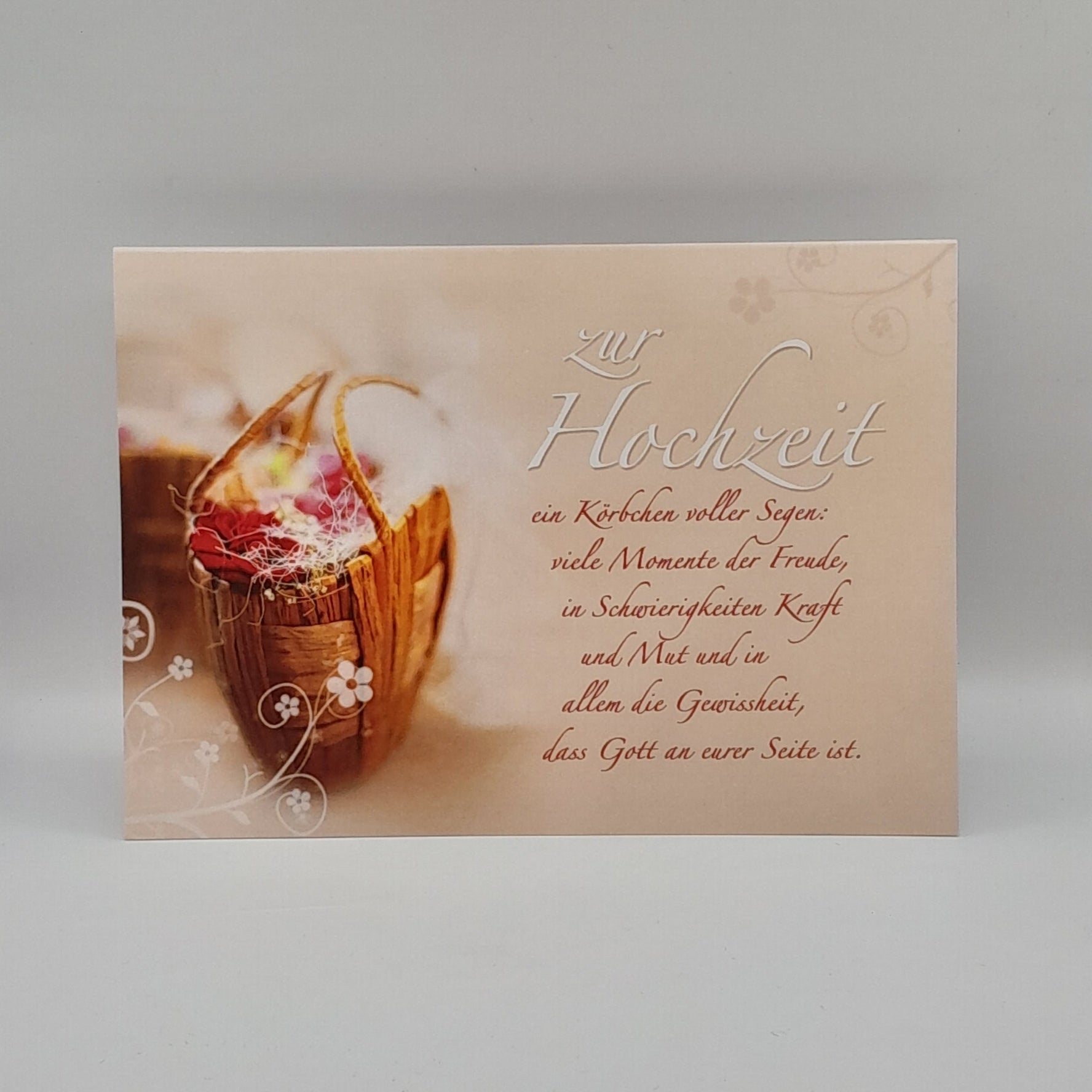 Billet zur Hochzeit "Blumenkorb"
