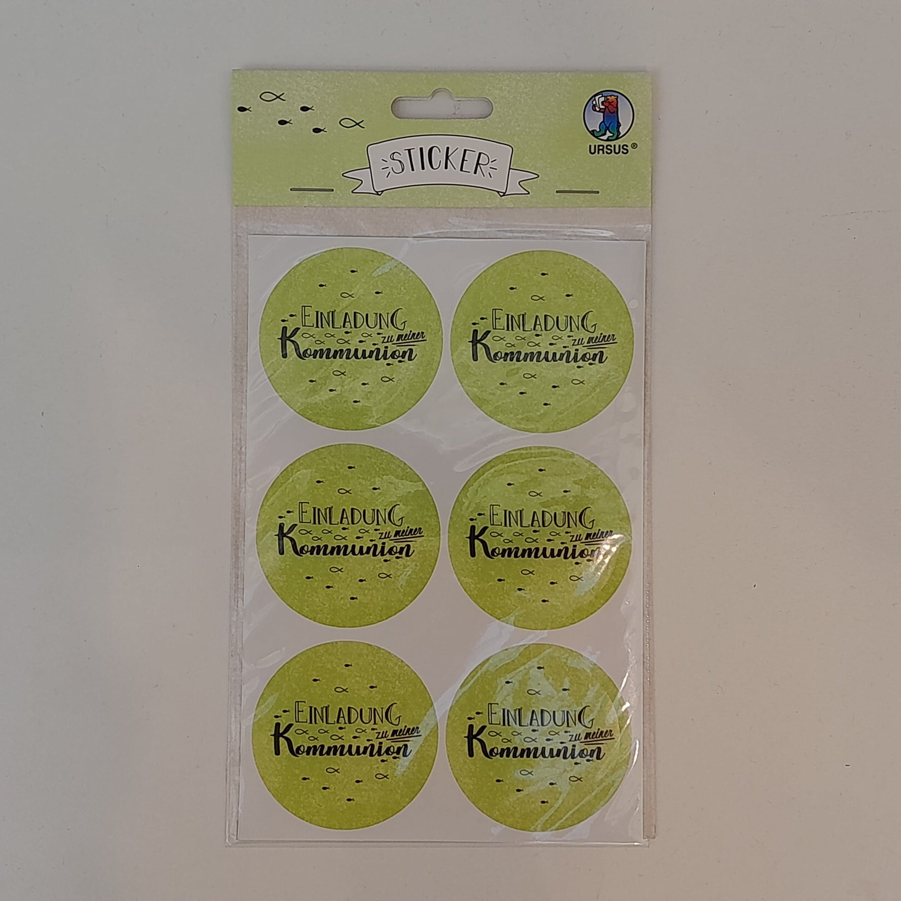 Stickerbogen "Einladung zur Kommunion"