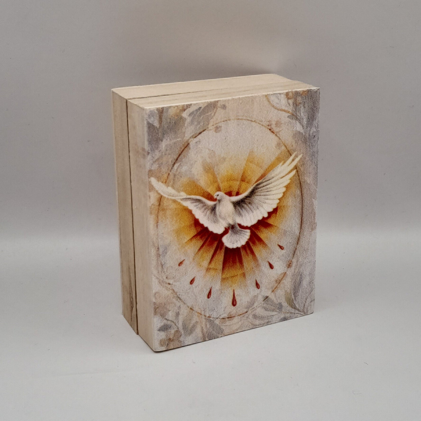 Rosenkranz Holz in Holzdose Hl. Geist