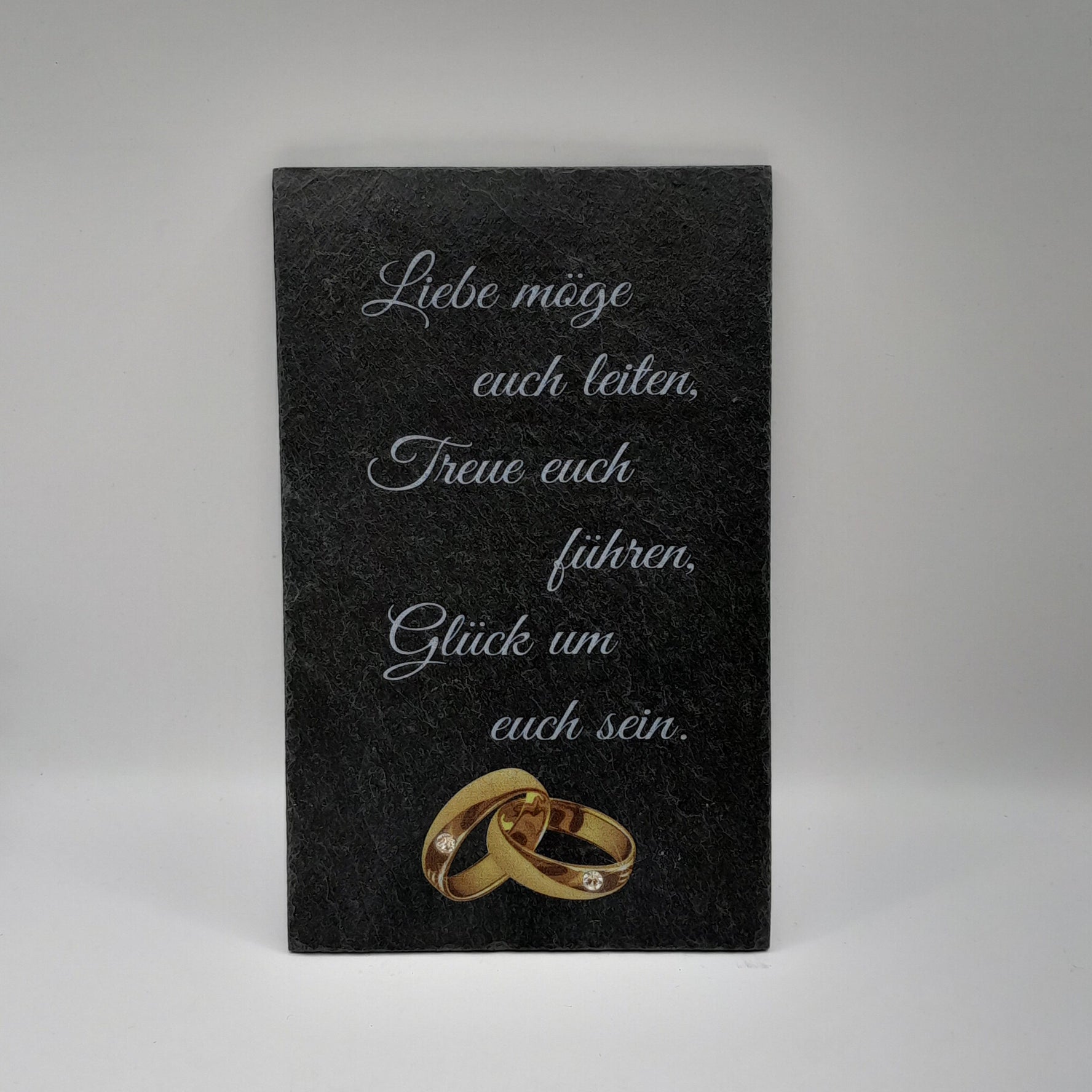 Schiefertafel zur Hochzeit "Liebe möge..."