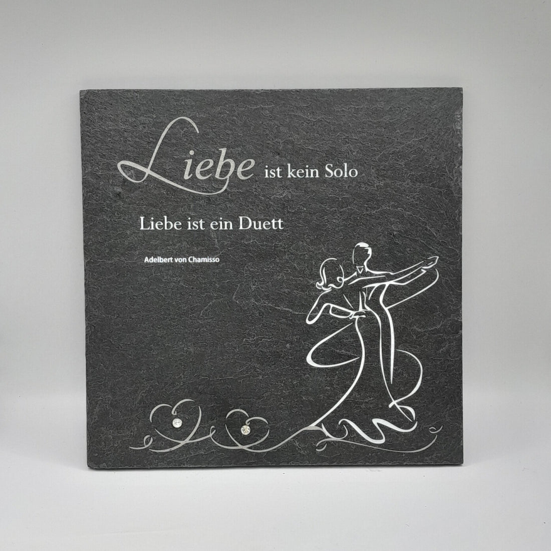Schiefertafel "Liebe ist kein Solo"