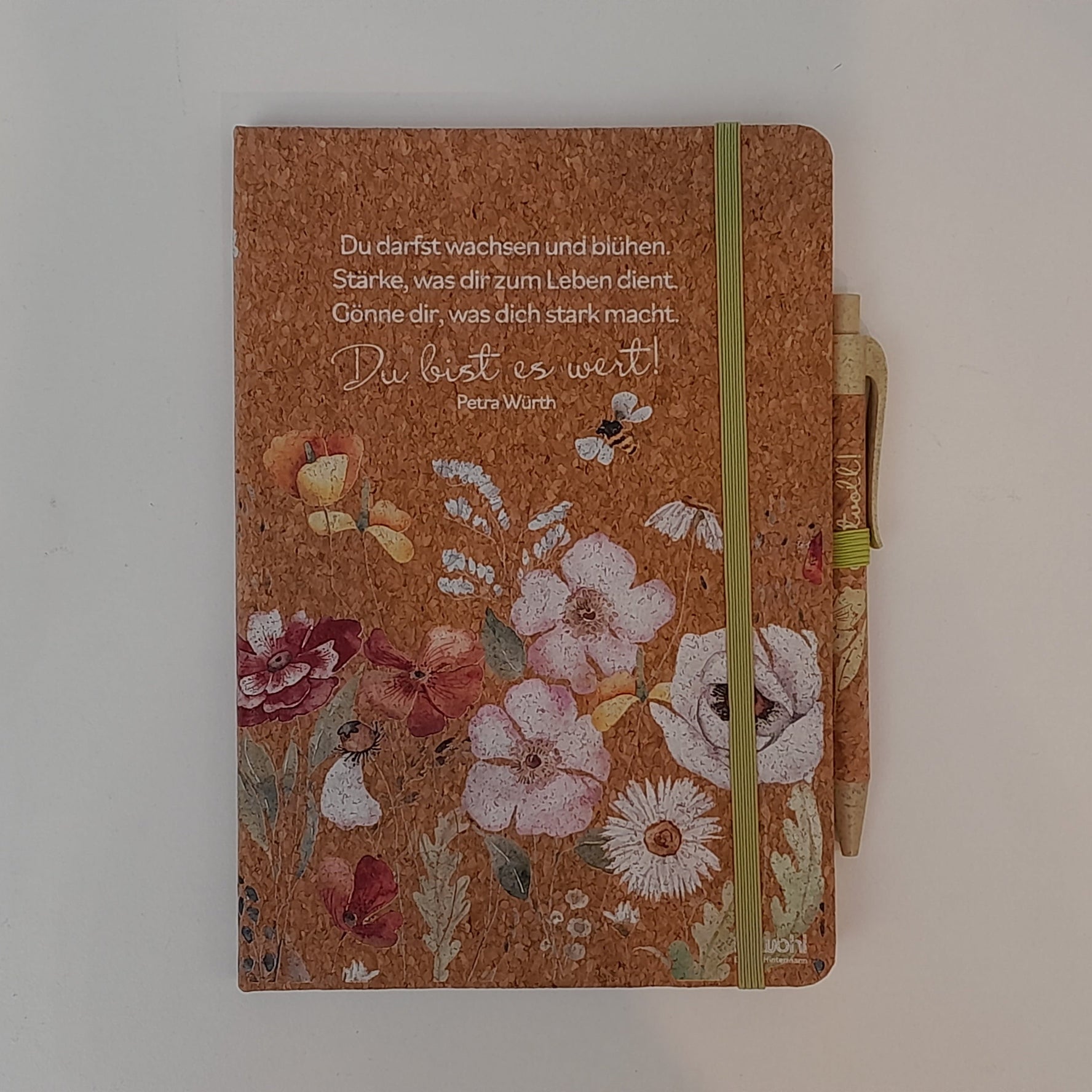 Notizbuch aus Kork "Du darfst wachsen und blühen" A5