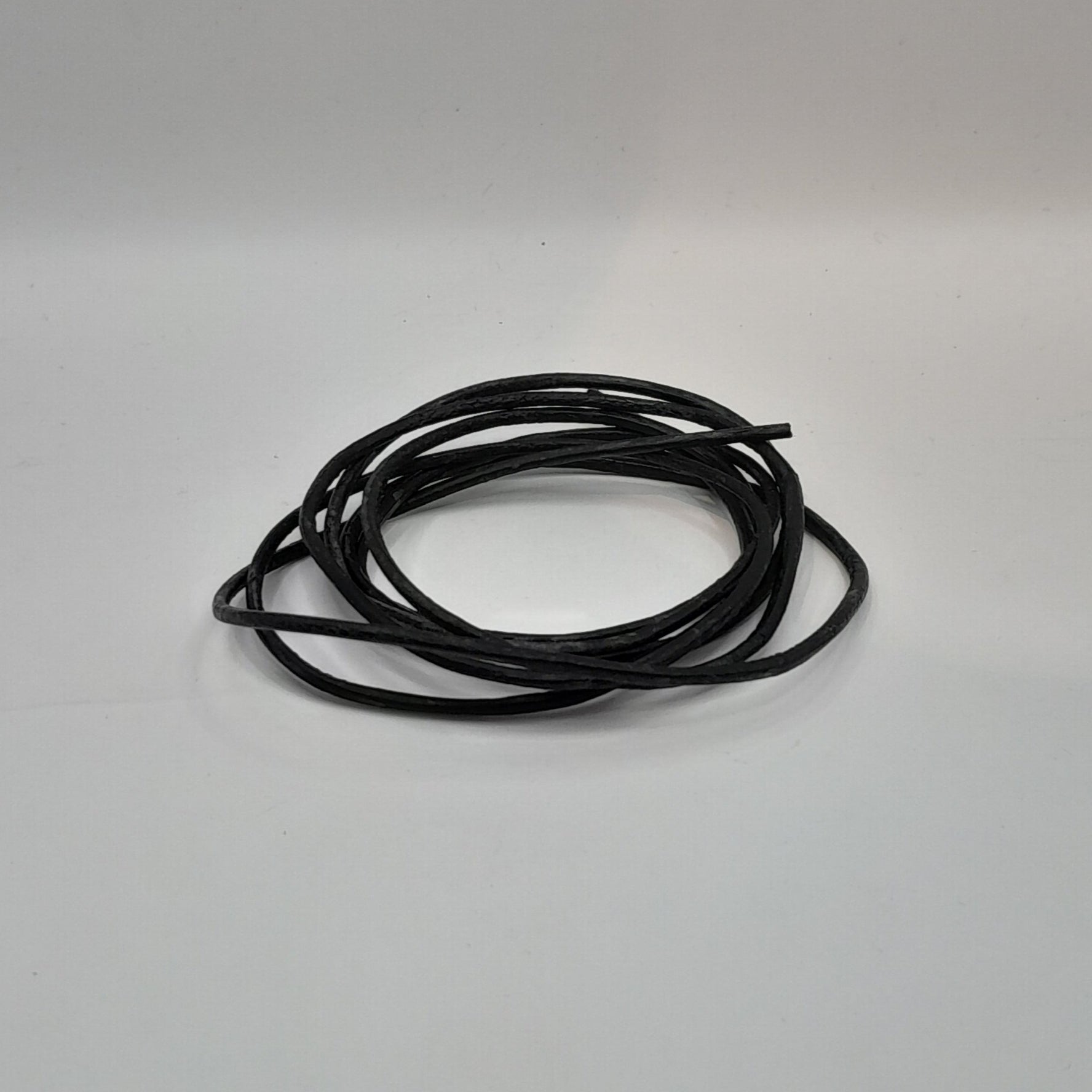 Lederband schwarz aus Ziegenleder, 1m