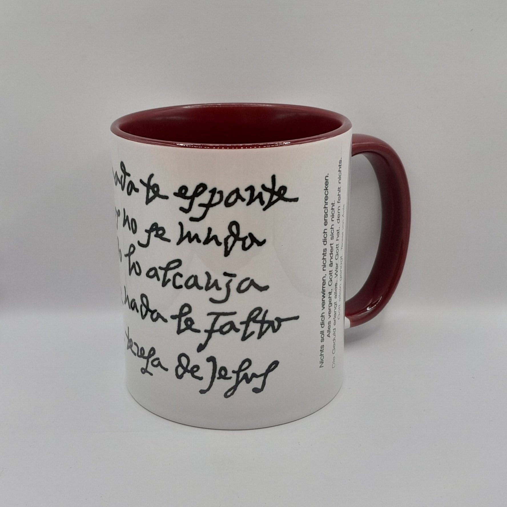 Kaffeetasse "Teresa von Ávila", bordeauxrot