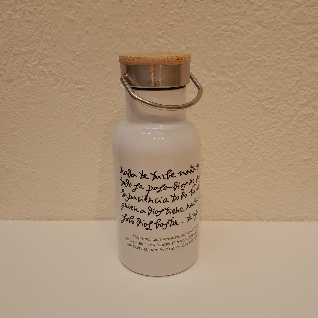 Thermosflasche mit Bambusdeckel 400ml