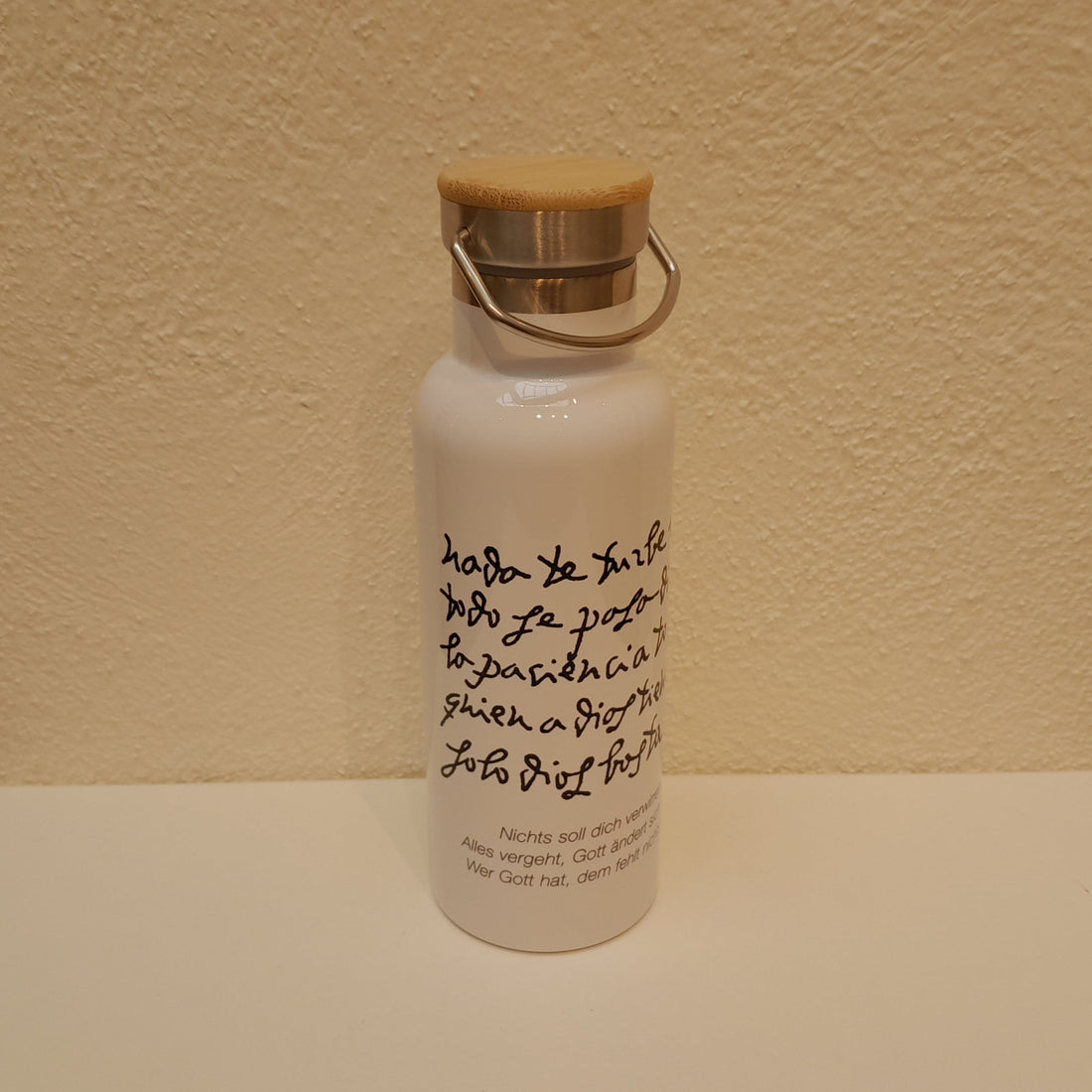 Thermosflasche mit Bambusdeckel 500ml