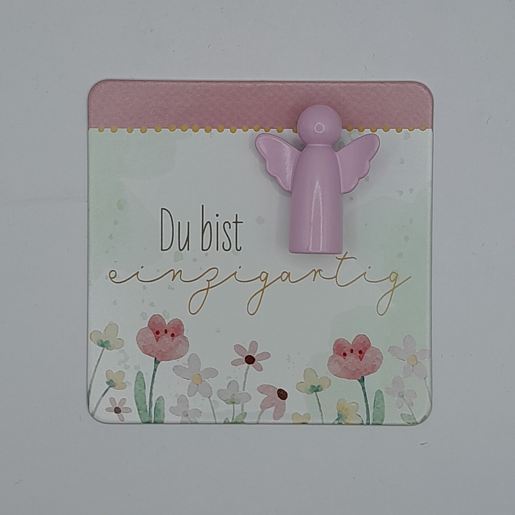 Engelfigur rosa "Du bist einzigartig"