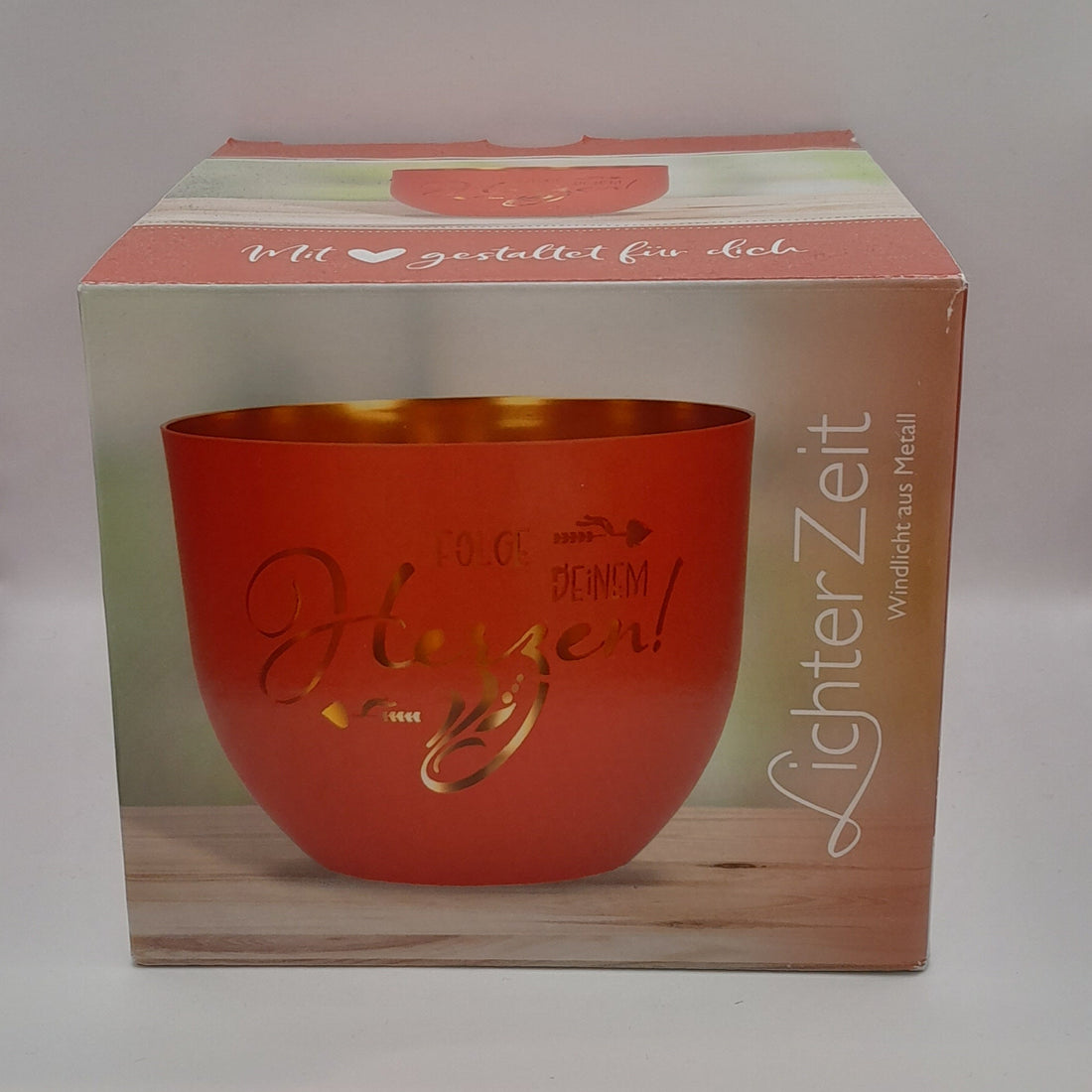Lichterzeit Teelichthalter "Folge deinem Herzen"