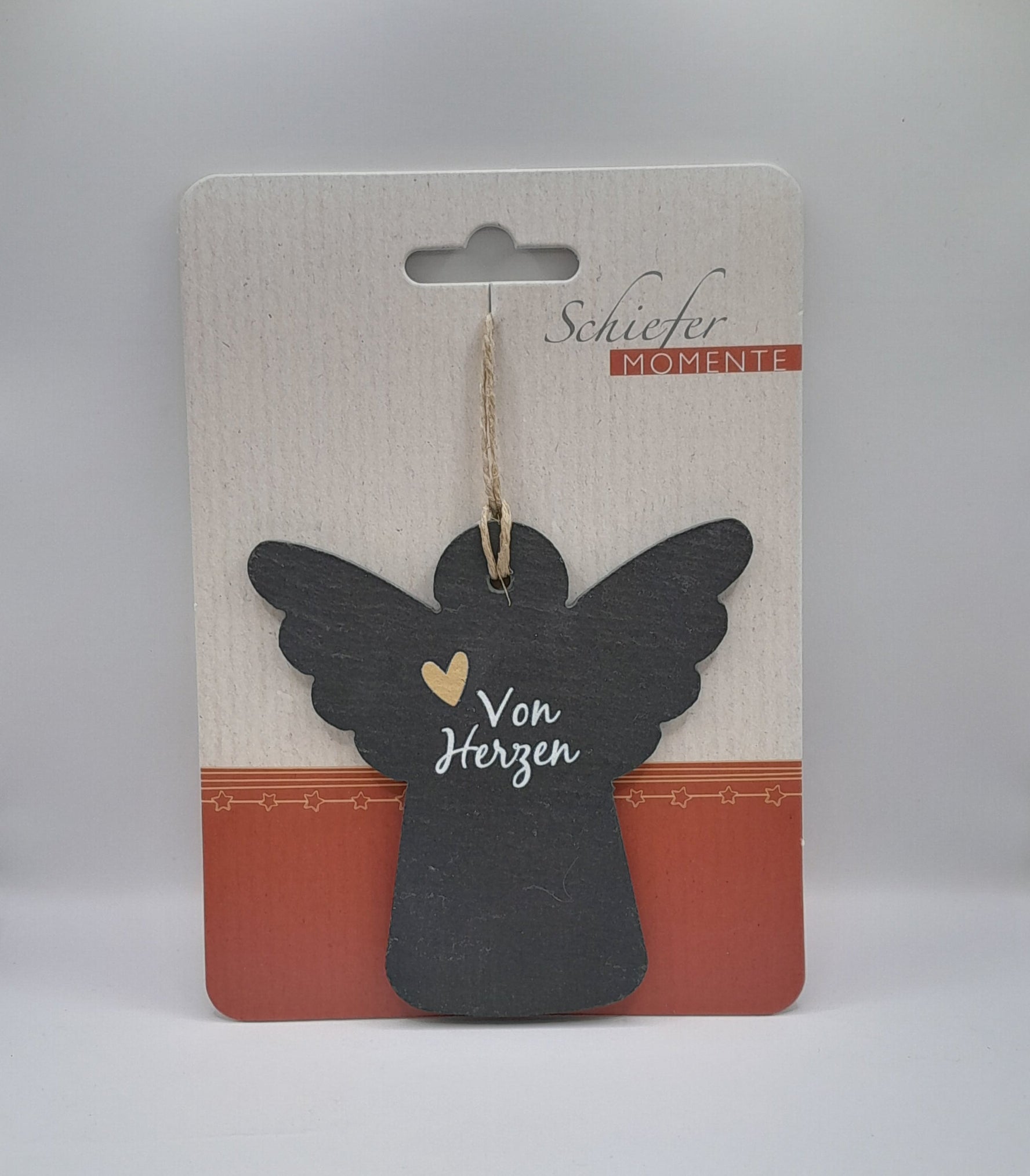 Schiefer-Engel zum Aufhängen "Von Herzen"