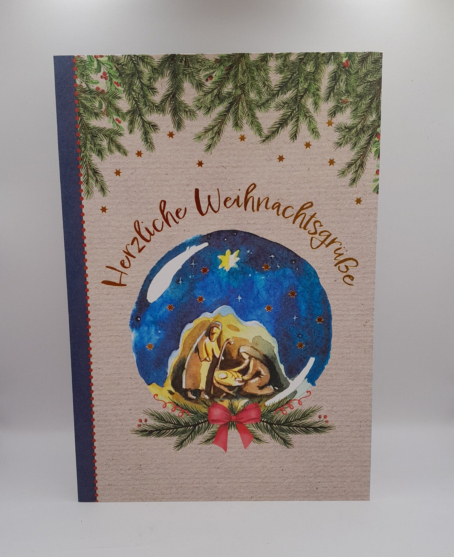 Billet zu Weihnachten "Krippe Aquarell"