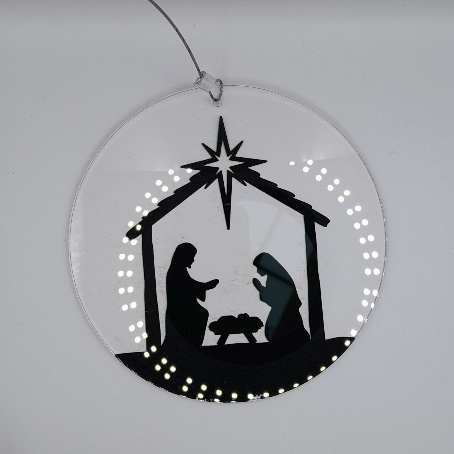 Weihnachtsdekoration aus Glas "Krippe"