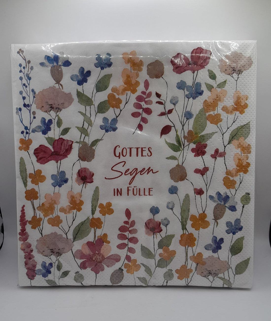 Servietten Blumen "Gottes Segen in Fülle"