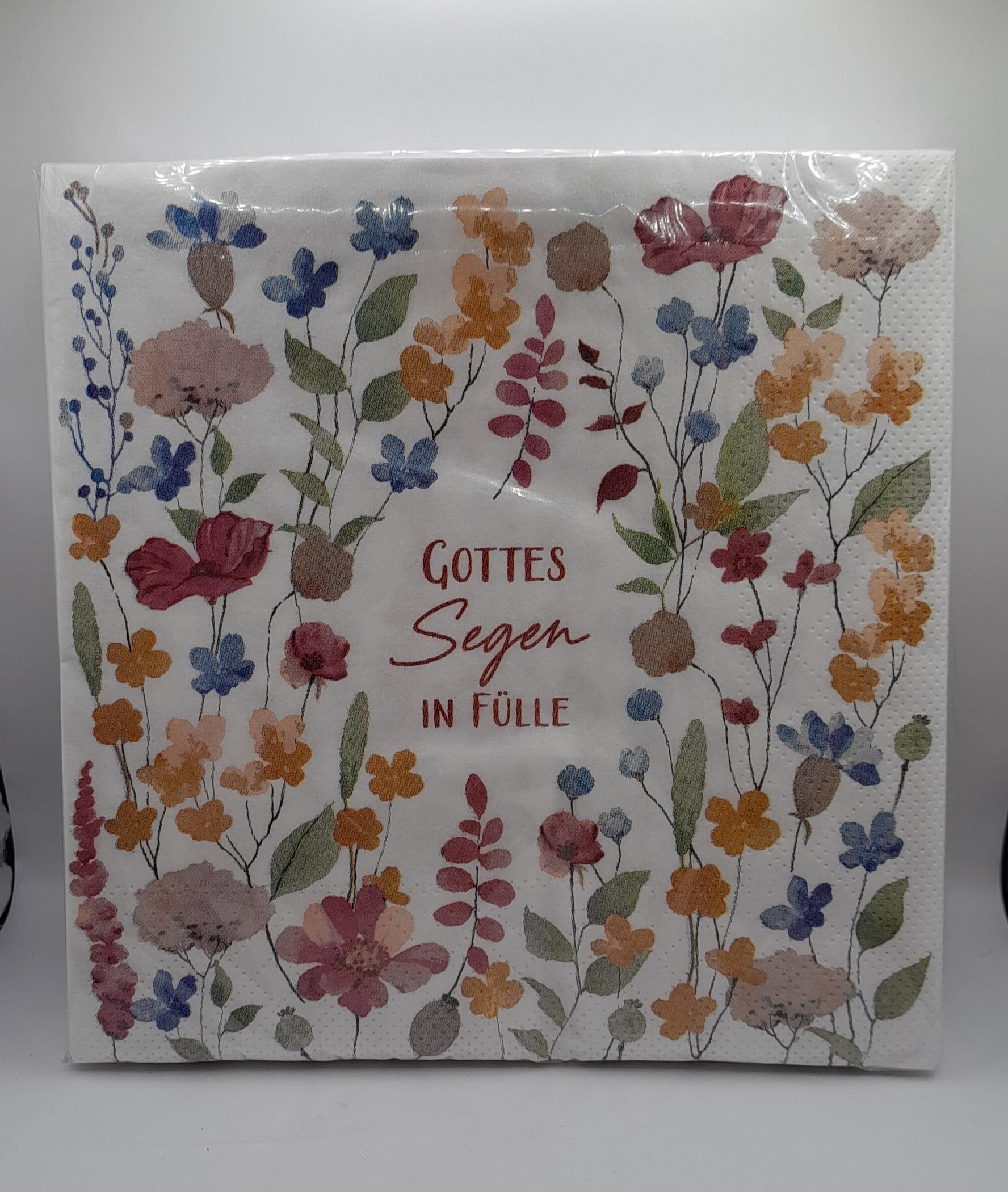 Servietten Blumen "Gottes Segen in Fülle"