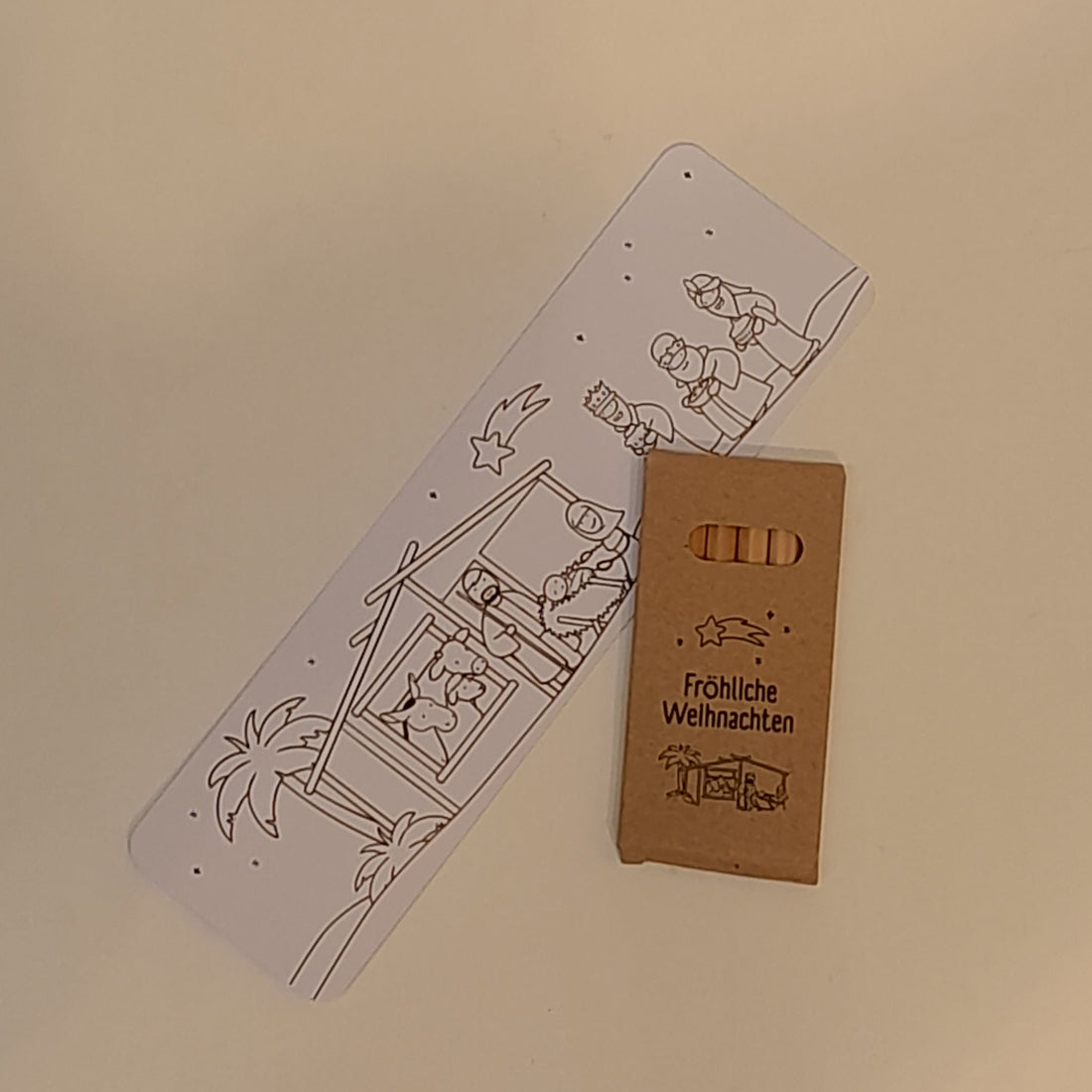 Lesezeichen-Set zum Ausmalen "Weihnachten"