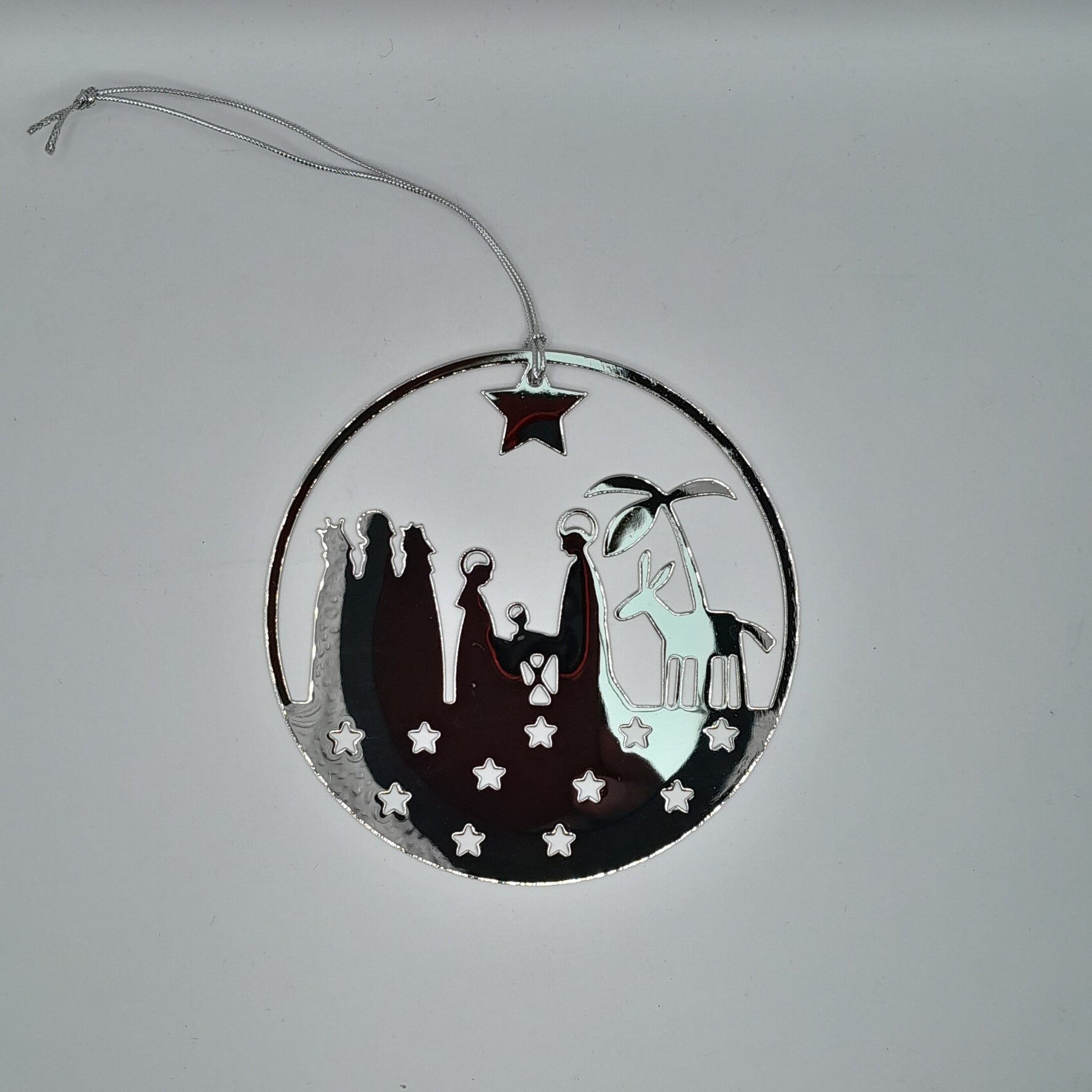 Weihnachtsdekoration, silberfarben