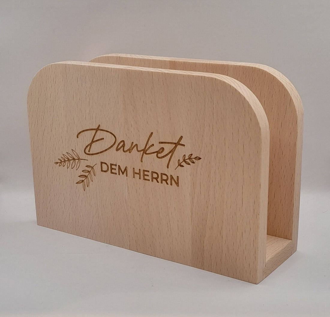 Serviettenständer "Danket dem Herrn"