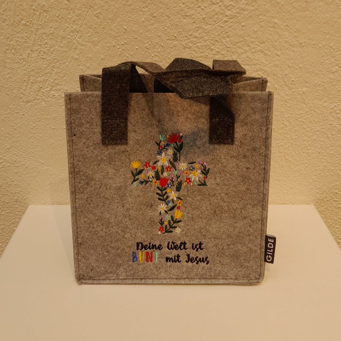 Filztasche "Deine Welt ist bunt"