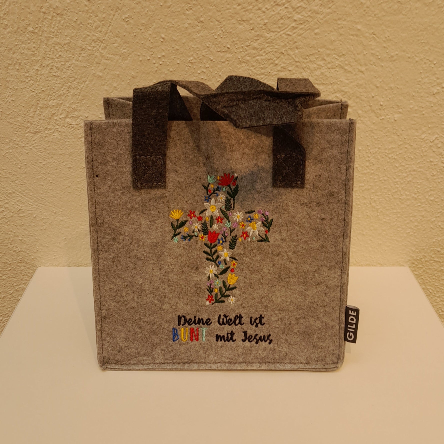 Filztasche "Deine Welt ist bunt"