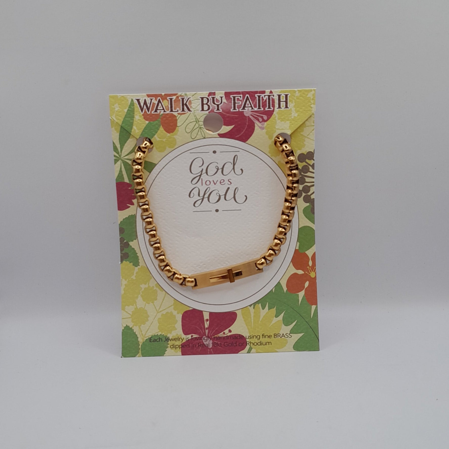 Armband "Kreuz", goldfarben