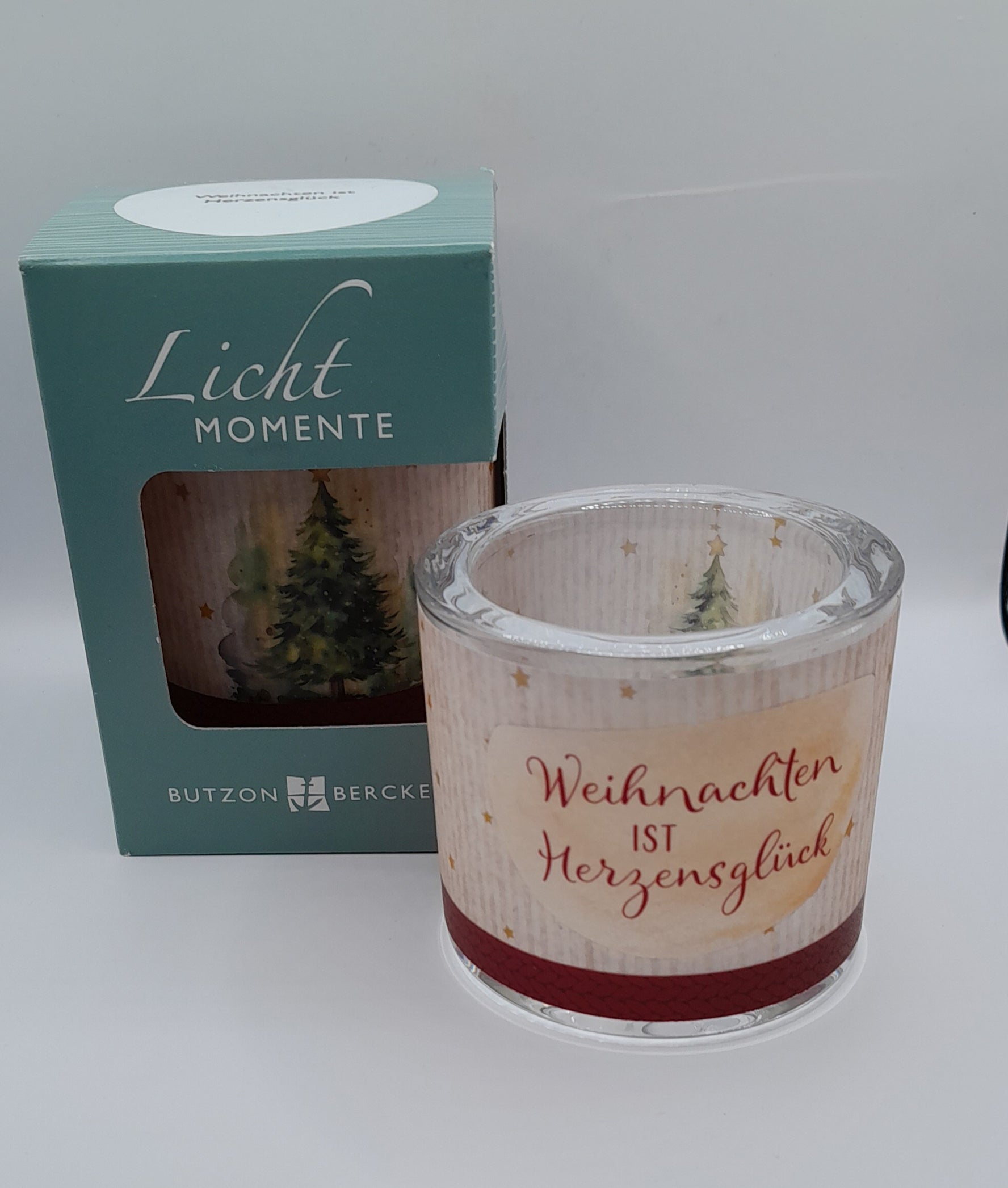 Lichtmomente Teelichthalter "Weihnachten ist Herzensglück"