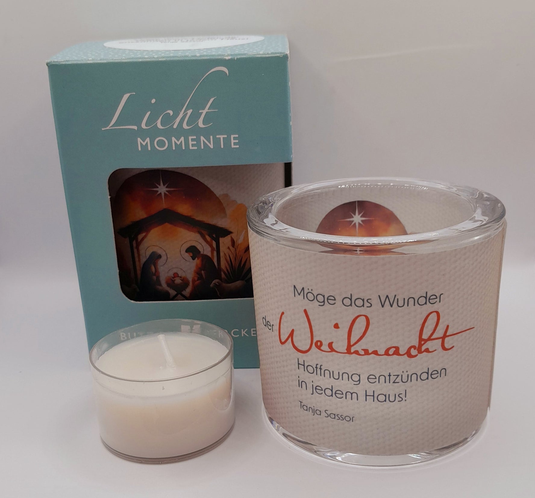 Lichtmomente Teelichthalter "Das Wunder der Weihnacht"