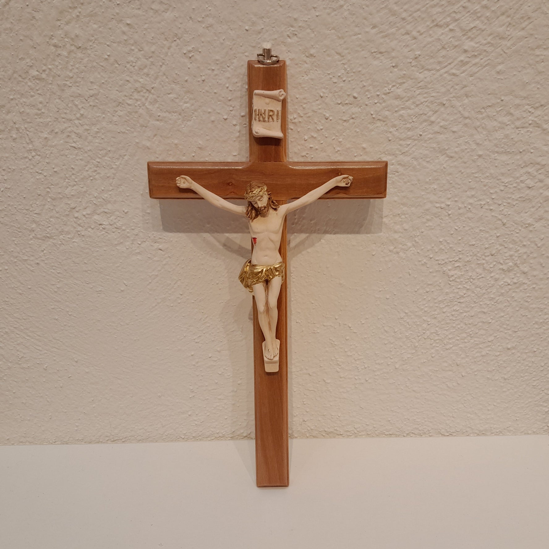 Wandkreuz Olivenholz, mit Corpus