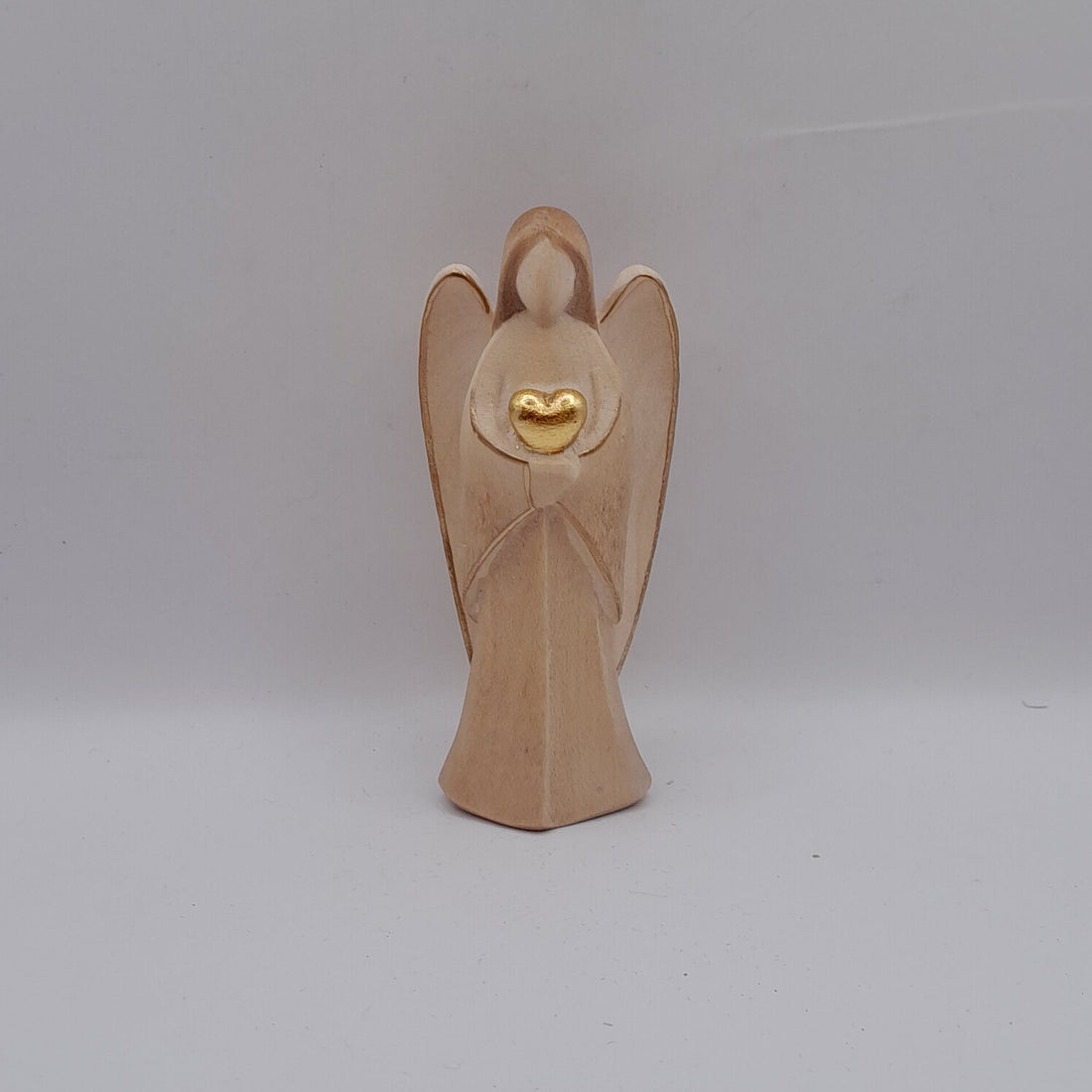 Holzengel geschnitzt, mit Gold 8,5 cm