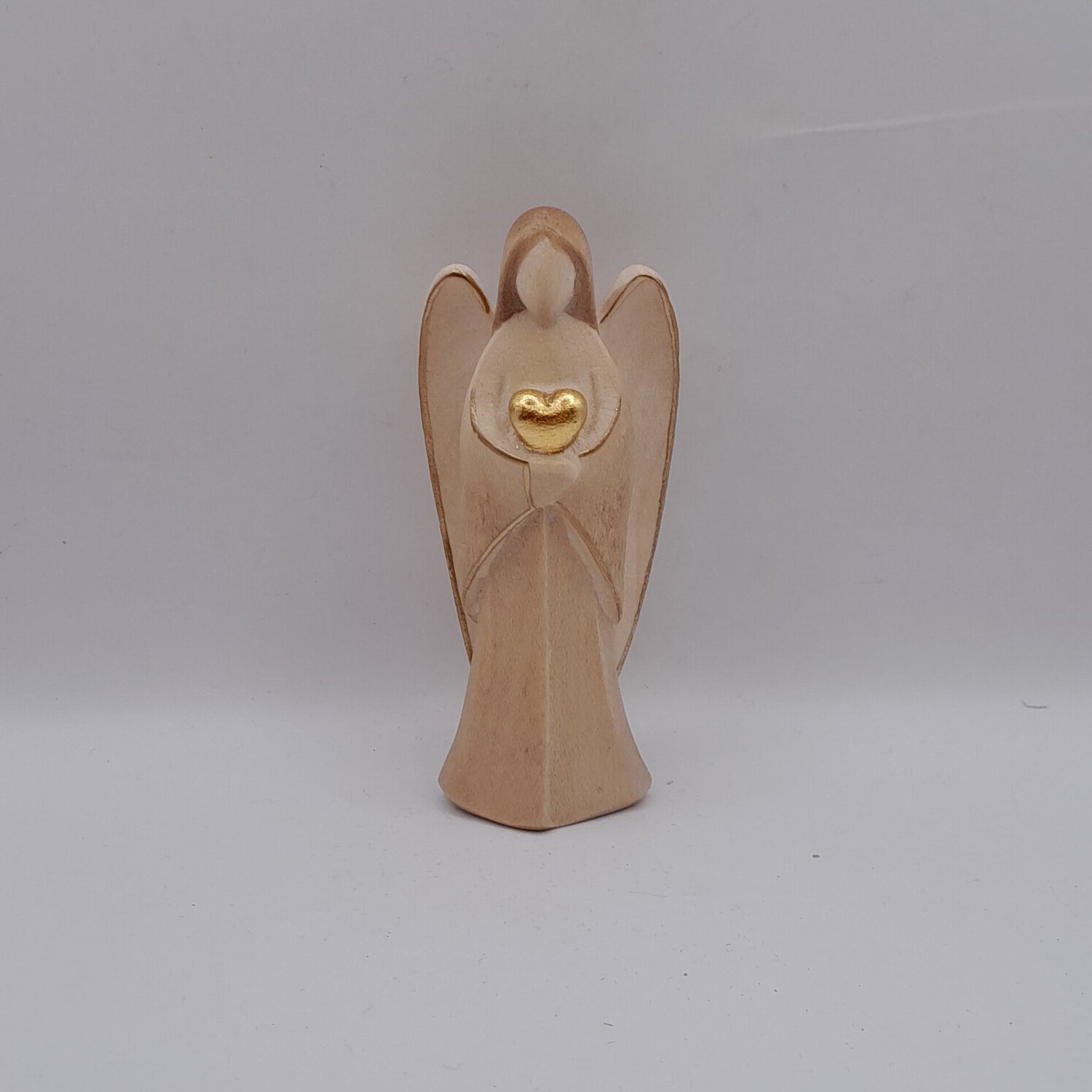 Holzengel geschnitzt, mit Gold 8,5 cm