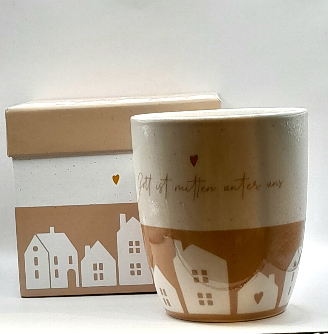 Tasse Häuser " Gott ist mitten unter uns "