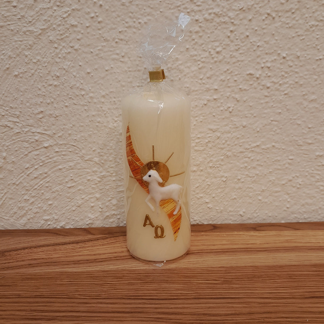 Osterkerze Lamm orange