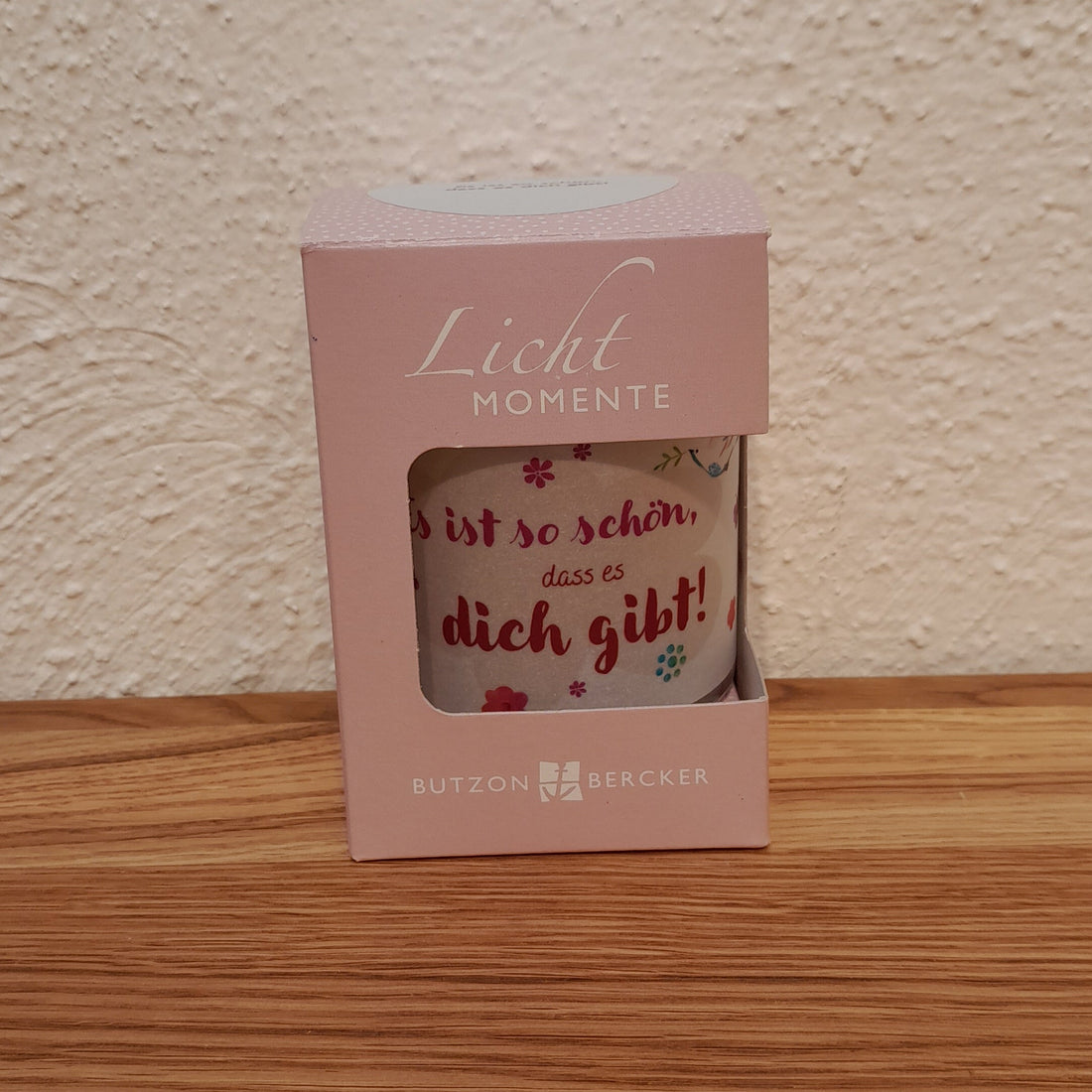 Lichtmoment Teelichthalter "Es ist so schön, dass es dich gibt"