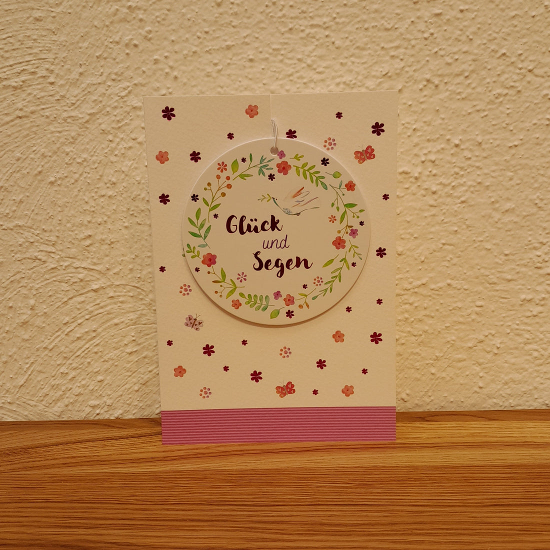 Billet zur Erstkommunion mit Anhänger "Glück und Segen"