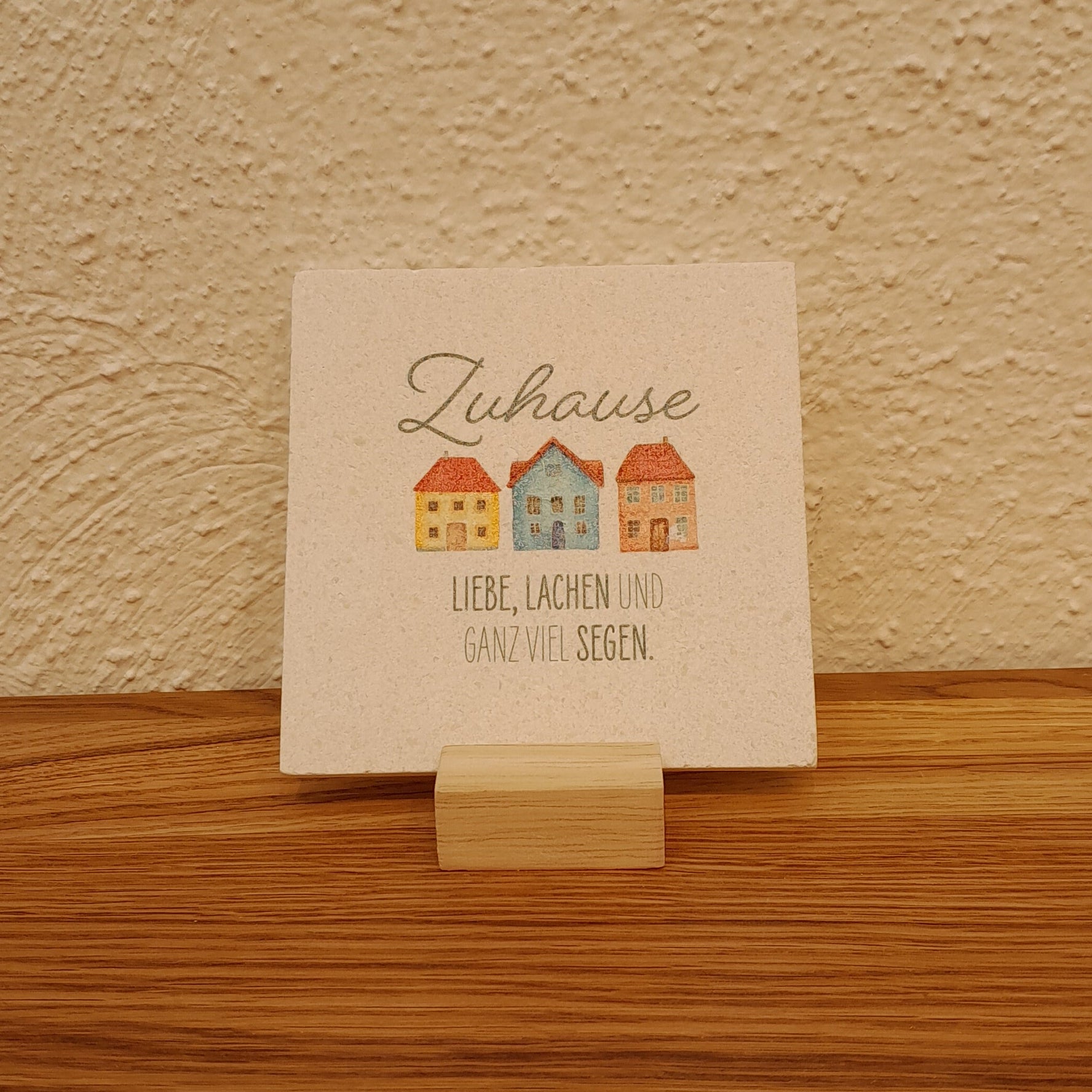 Natursteintafel "Zuhause"