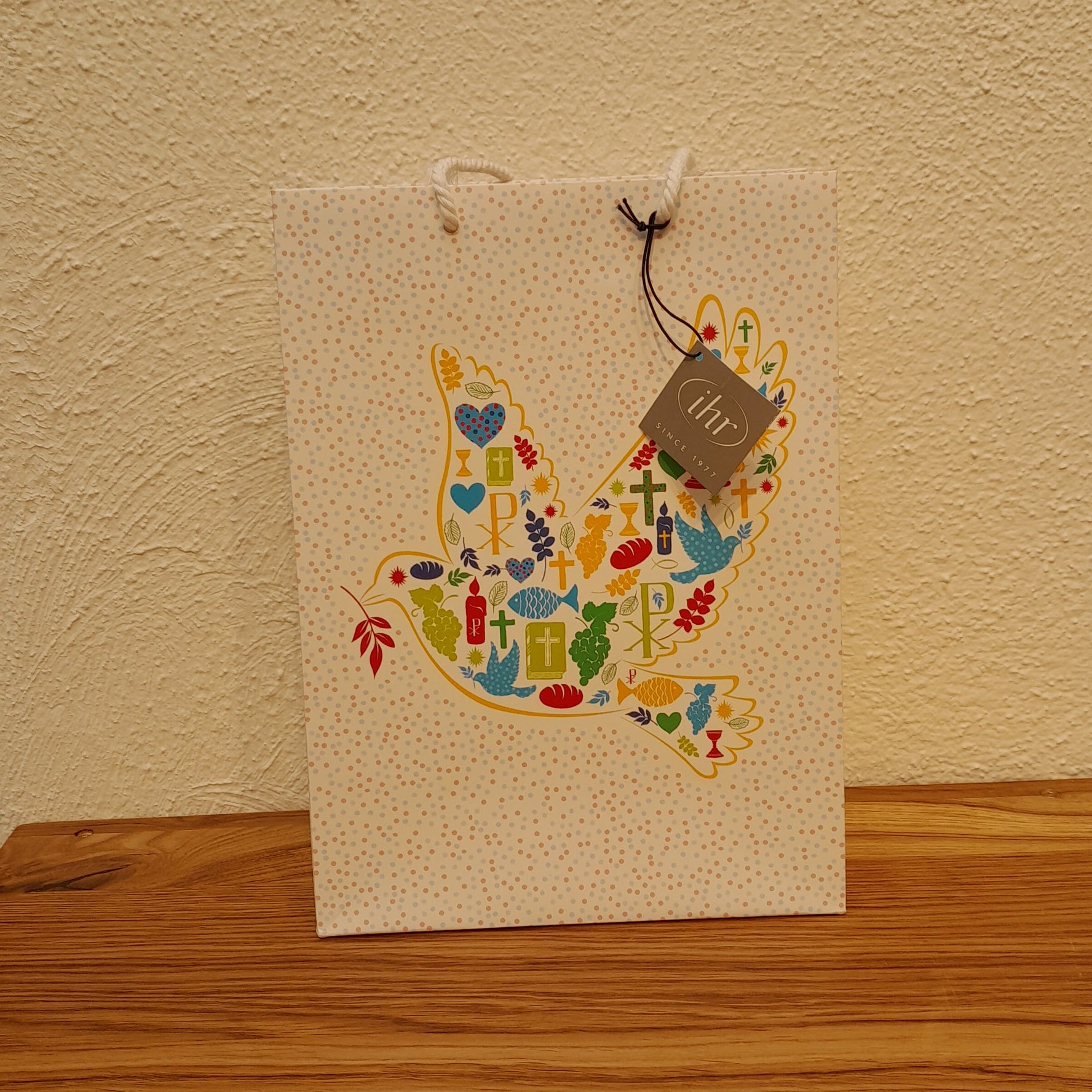 Geschenksackerl, Motiv "Taube/ Symbole"