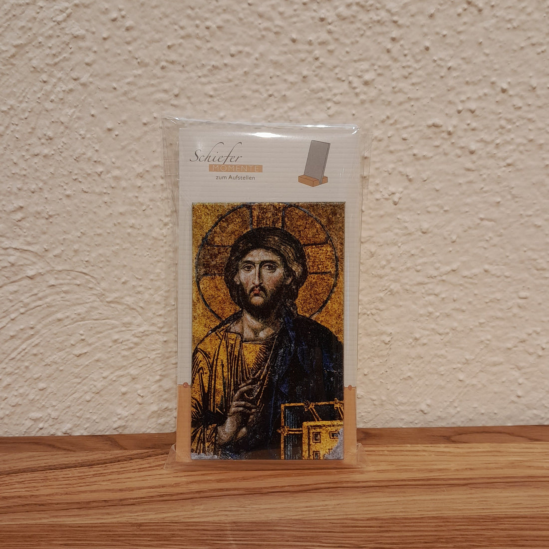 Schiefertafel "Christus" mit Holzsockel