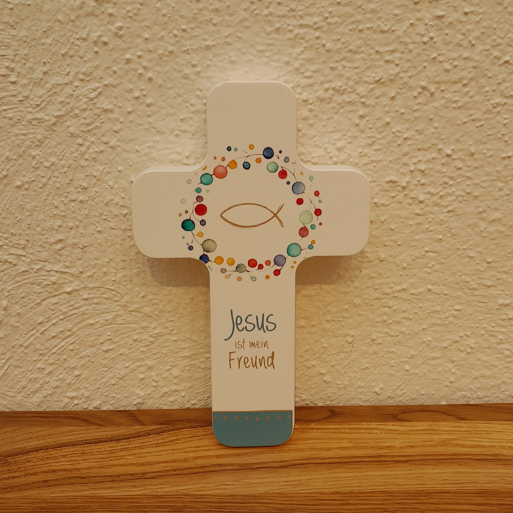 Kinderkreuz Holz "Jesus ist mein Freund"