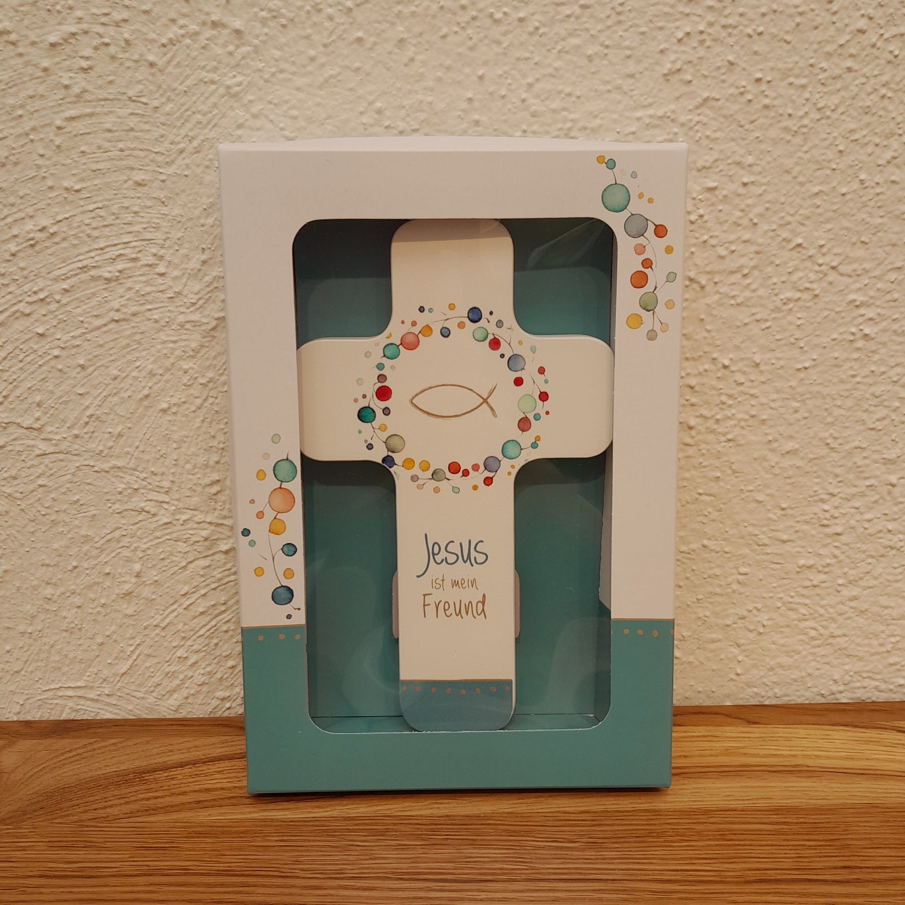 Kinderkreuz Holz "Jesus ist mein Freund"