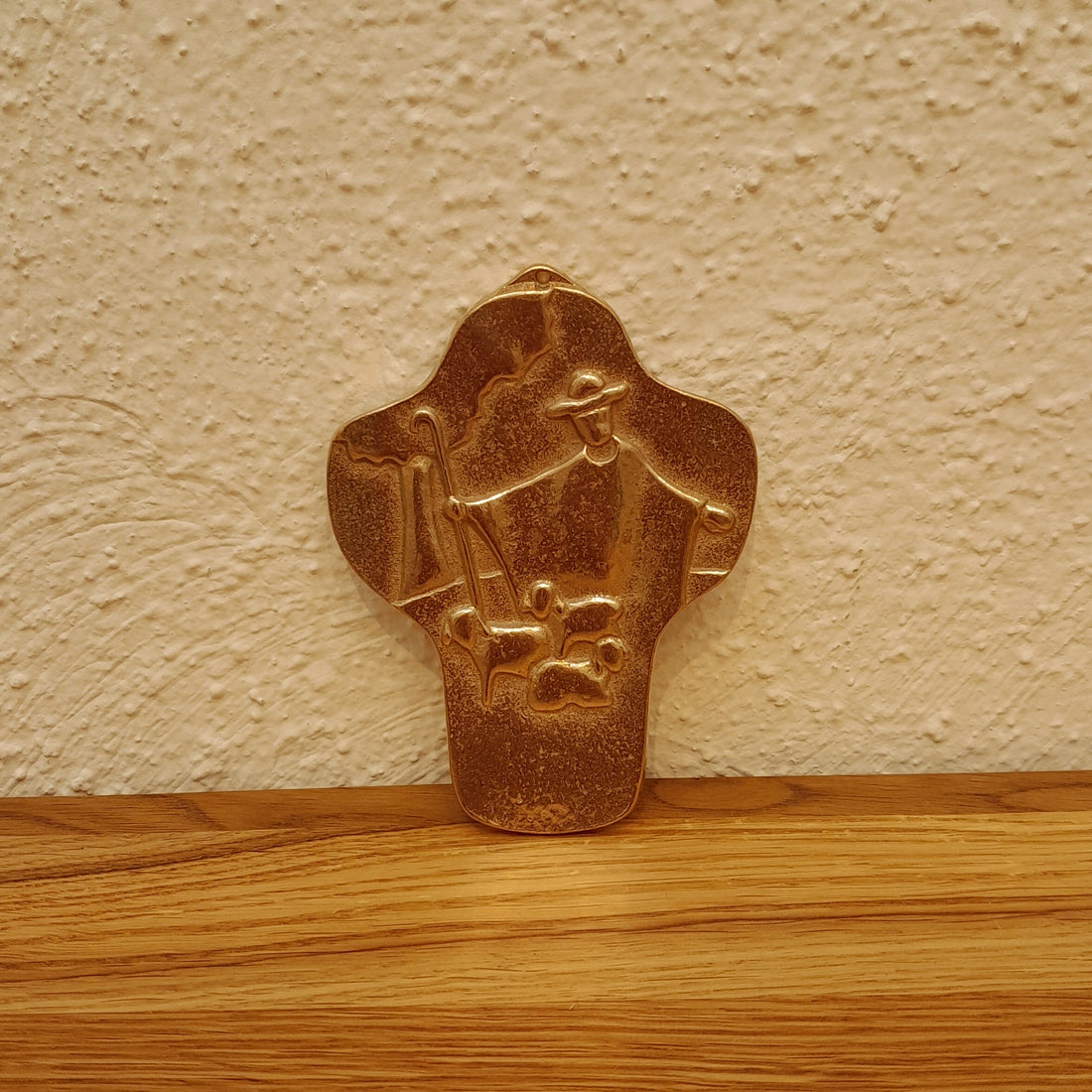 Kommunionkreuz Bronze "Guter Hirte"