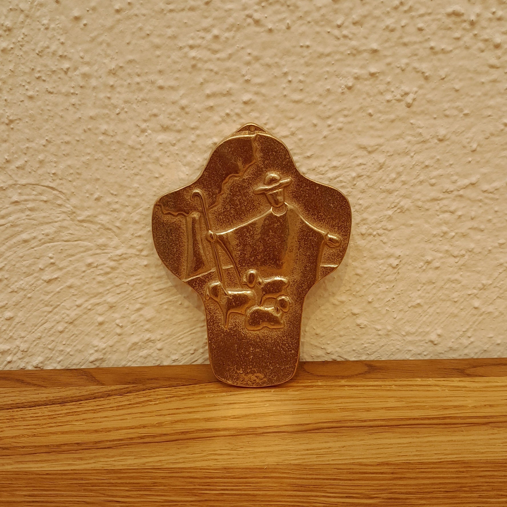 Kommunionkreuz Bronze "Guter Hirte"