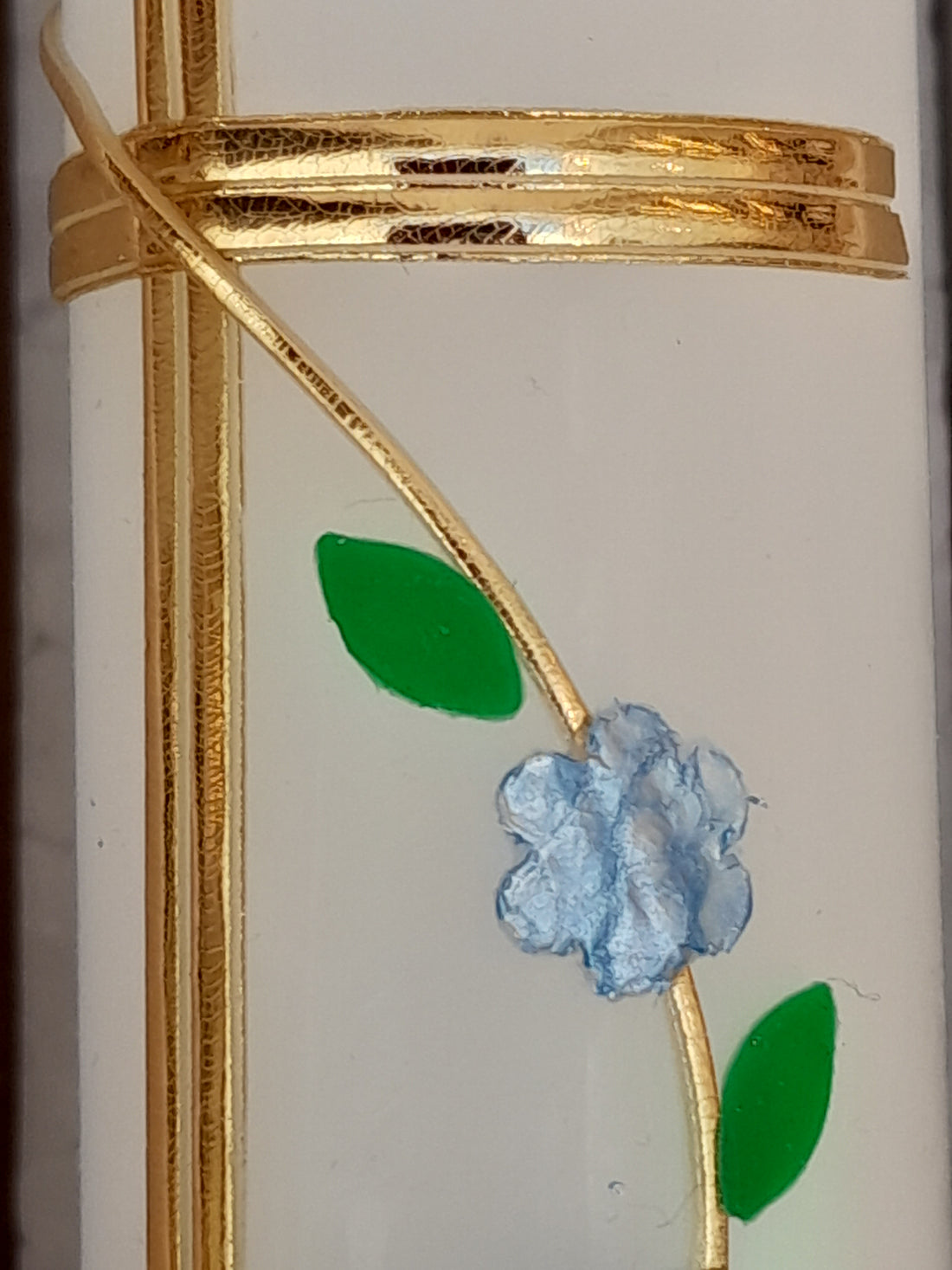 Taufkerze Kreuz/Rankenbogen