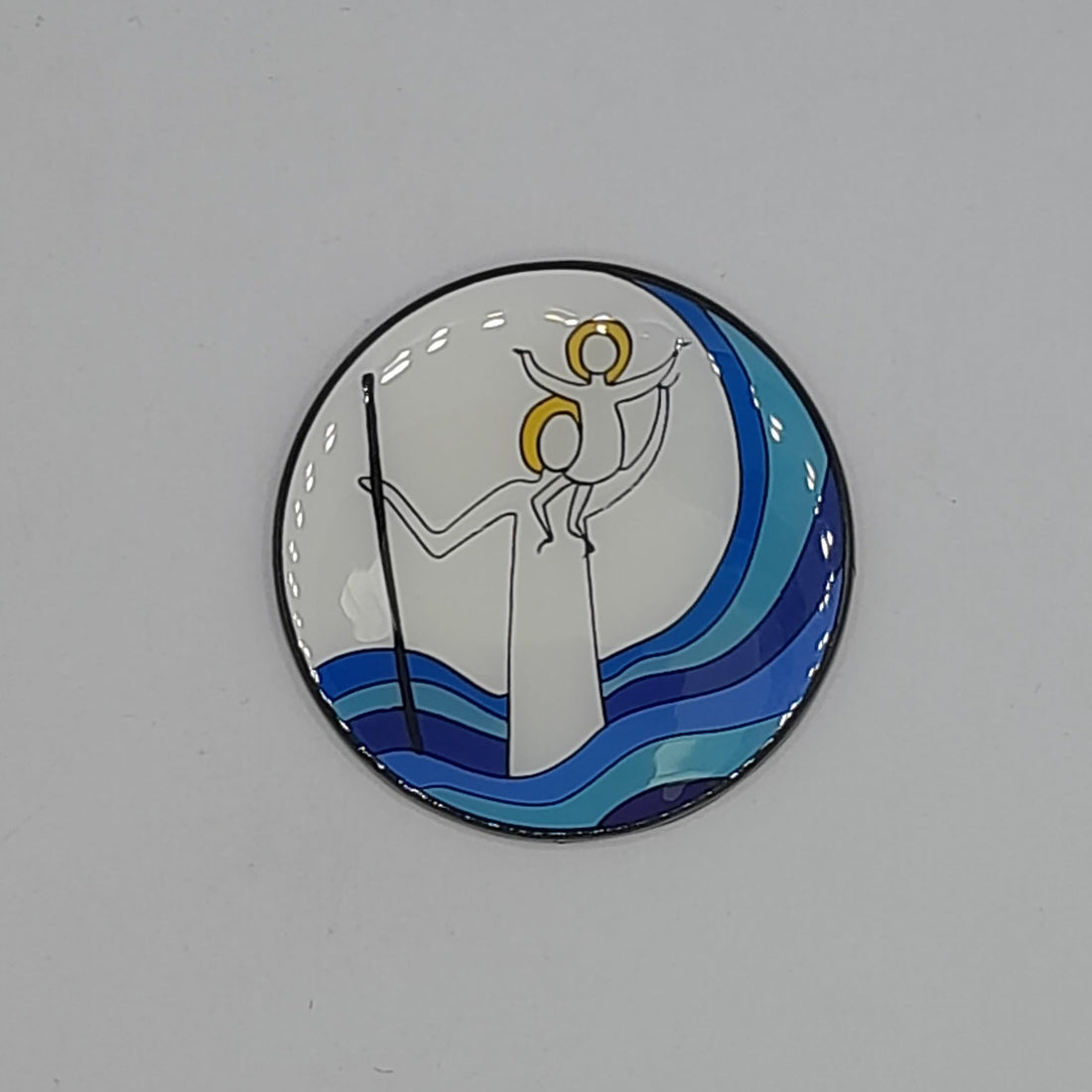 Autoplakette Christophorus stilisiert
