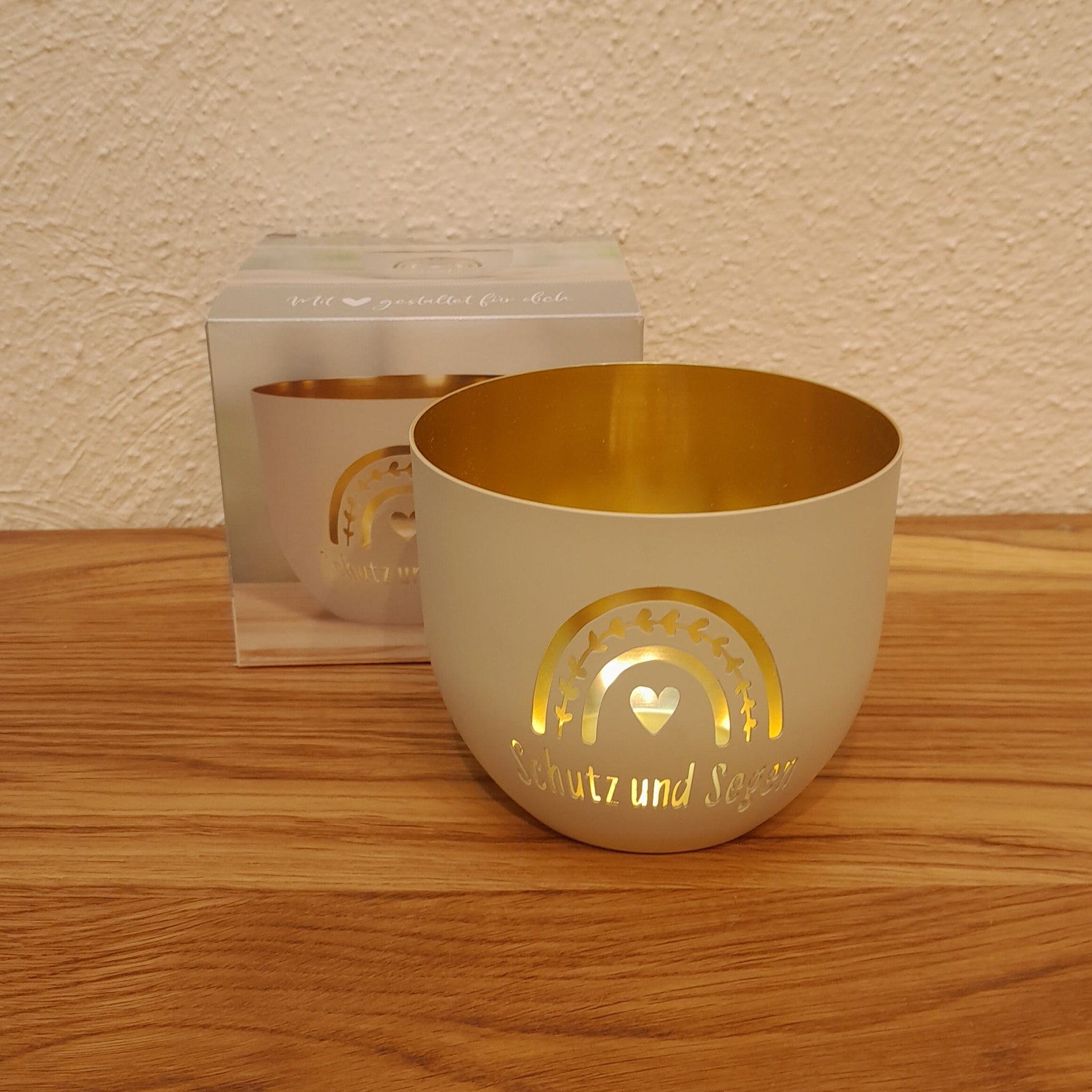 Metallwindlicht "Schutz&Segen"