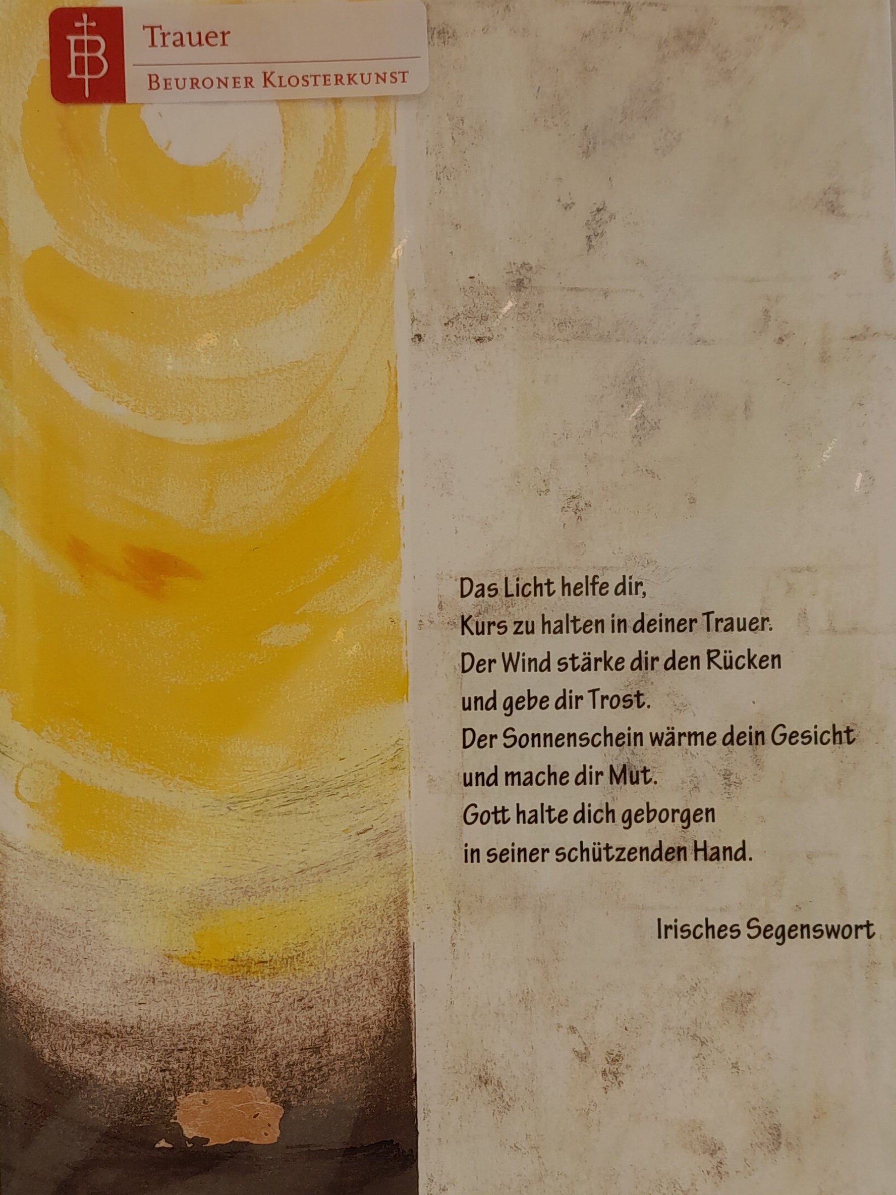 Billet Trauer "Geborgensein in seinem Licht"