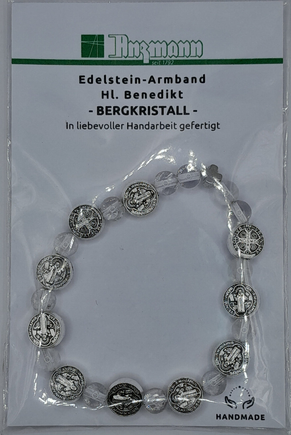 Edelstein-Armband Hl. Benedikt - Bergkristall
