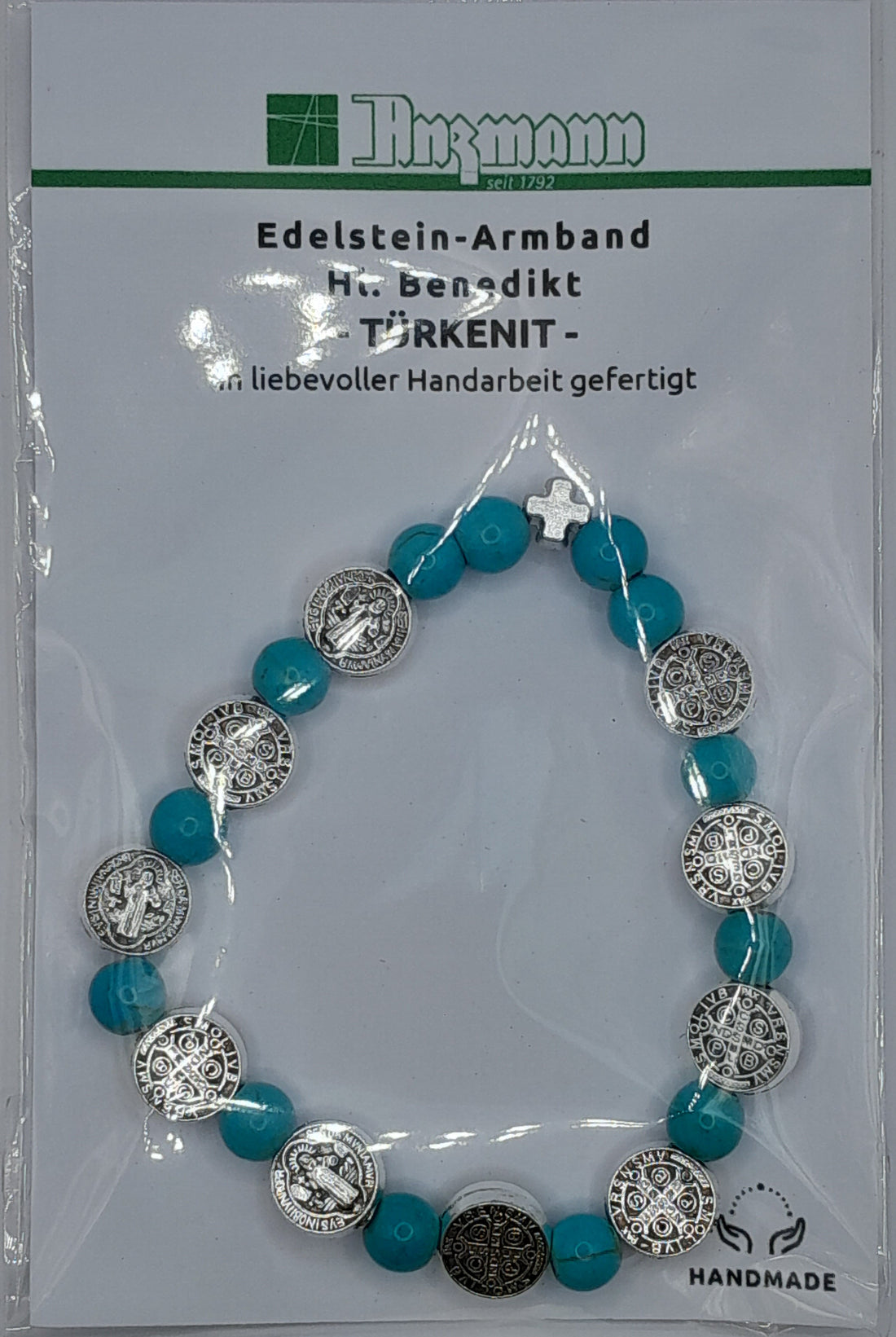 Edelstein- Armband Hl. Benedikt - Türkenit