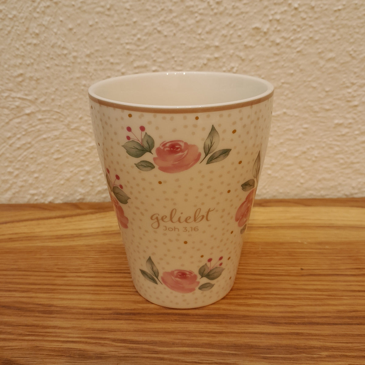 Tasse "geliebt" Rosen