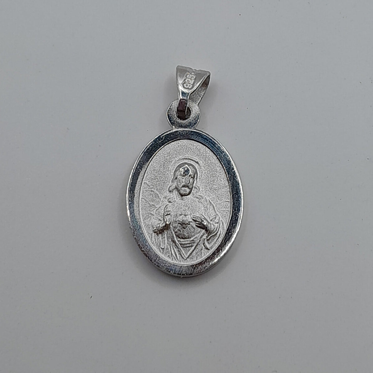 Kettenanhänger Skapulier oval 12 mm, Echtsilber
