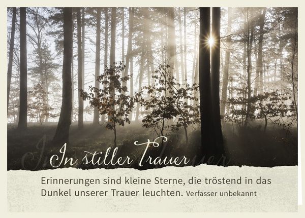 Billet / Trauer "Wald"